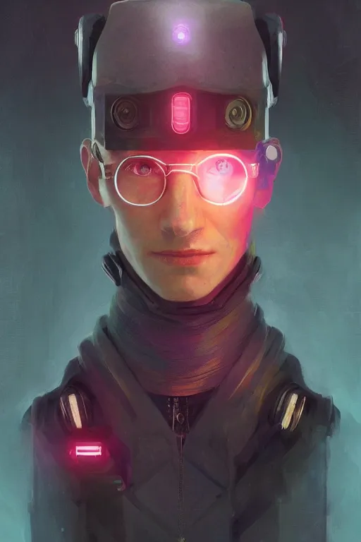 Prompt: Portrait of cyborg Harry Potter in cyberpunk, neon lighting, digital art from artstation by Ruan Jia and Mandy Jurgens and Artgerm and william-adolphe bouguereau and Greg Rutkowski and Wayne Barlowe