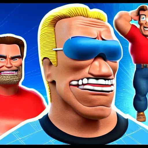 Prompt: arnold schwarzenegger pixar 3 d cartoon style