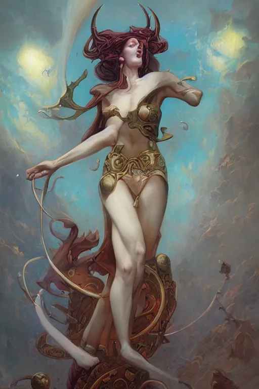 Image similar to Elden Ring Ranni by Peter Mohrbacher in the style of Gaston Bussière, art nouveau