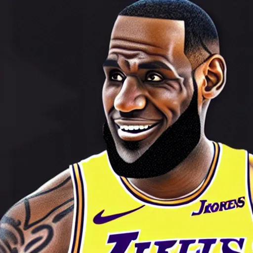 Prompt: lebron james nenderoid