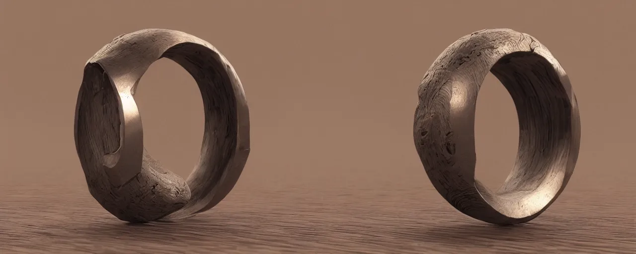 Prompt: simple wooden ring with a shield ornament, ring, wood, steel, tungsten, smooth shank, engravings, product design, jewelry, art by gerald brom, greg rutkowski and artgerm and james jean and zdzisław beksinski, 8 k, unreal engine, c 4 d