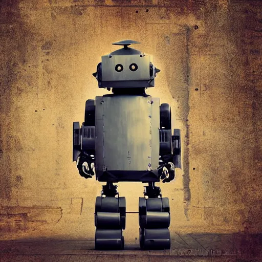 Prompt: huge robot by anka zhuravleva