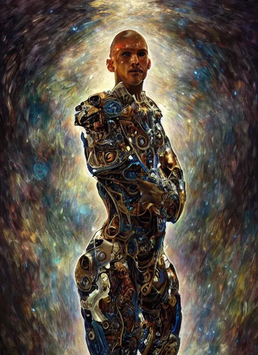 Image similar to lionel messi as a organic cyborg, diffuse lighting, fantasy, intricate, elegant, highly detailed, lifelike, photorealistic, digital painting, artstation, illustration, concept art, smooth, sharp focus, art by john collier and albert aublet and krenz cushart and artem demura and alphonse mucha