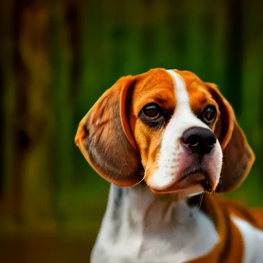 Prompt: a beagle morphed with a human photography, DSLR 35mm, low light photography, ultra fine detail