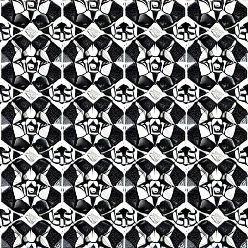 Image similar to “pattern of hexagon tiles, seamless, tileable, black and white”