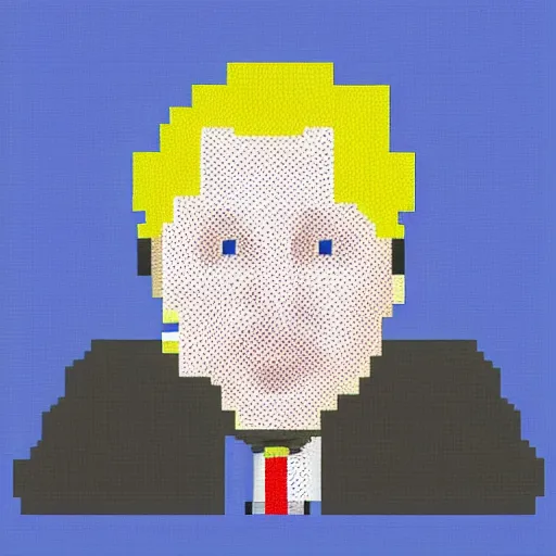 Image similar to Boris Johnson pixel art