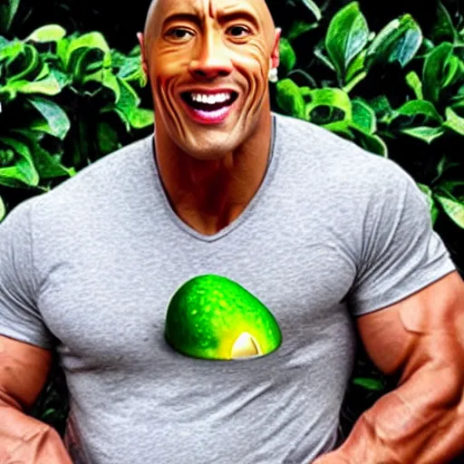 Image similar to the rock as an avocado