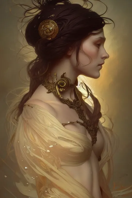 Image similar to translucent, dark fantasy, intricate, elegant, highly detailed, digital painting, artstation, concept art, matte, sharp focus, illustration, art by artgerm and alphonse mucha