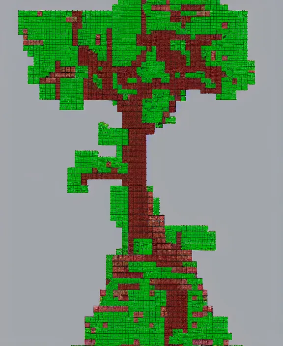 Image similar to video game tree pixelated full tree