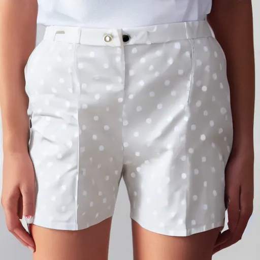 Image similar to short nylon pants with White dots