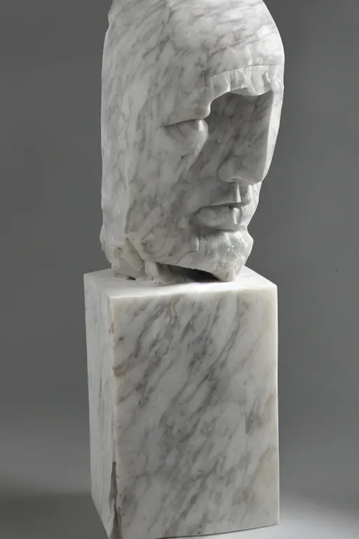 Image similar to marble sculpture looking lost