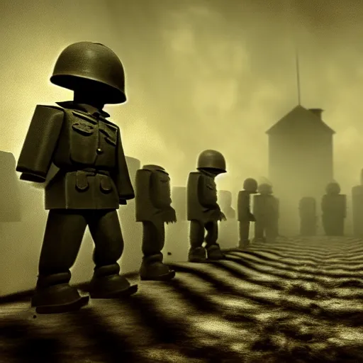 eerie, the holocaust in roblox, very old photo, photo