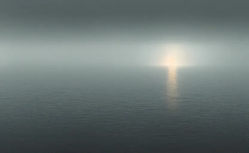 Prompt: low angle skimming the surface of a strange lake directed by charlie kaufman ( 2 0 0 1 ) foggy volumetric light morning extremely moody cinematography scene, cinematic trending on artstation in the style of greg rutkowski