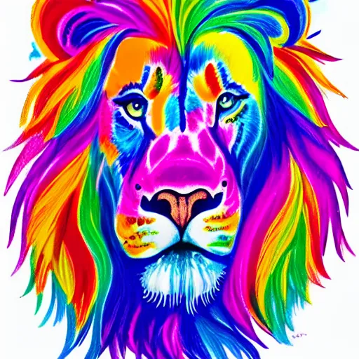 Prompt: rainbow cosmic lion