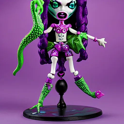 Image similar to a cthulhu monster high action figure, product shot