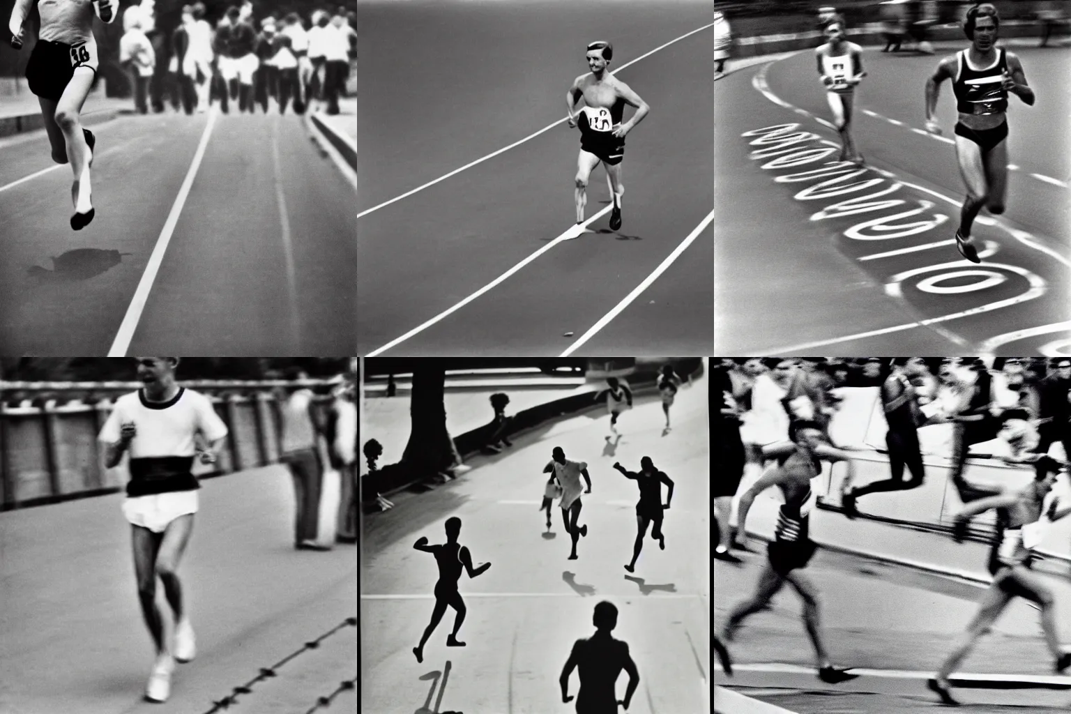 Prompt: Kirby running in the olympics, Black and White photography by Jacques Henri Lartigue. HQ