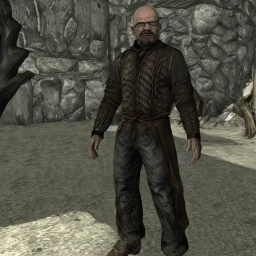 Image similar to walter white in skyrim