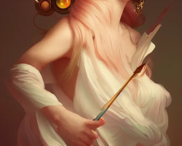 Prompt: photography of hsiao - ron cheng, deep focus, d & d, fantasy, intricate, elegant, highly detailed, digital painting, artstation, concept art, matte, sharp focus, illustration, hearthstone, art by artgerm and greg rutkowski and alphonse mucha