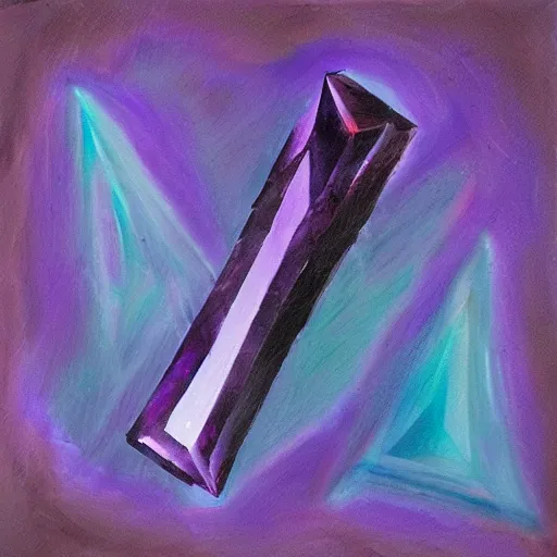 Prompt: Floating dark-purple crystal shard 🎨🖌️