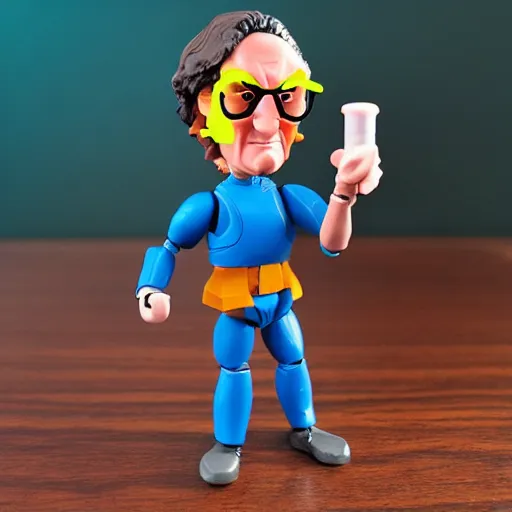 Image similar to isaac newton stop motion vinyl action figure, plastic, toy, butcher billy style