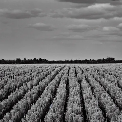 Prompt: spike fields scary, eerie, uncanny, abnormal