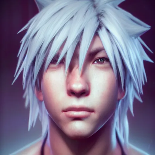 Prompt: photo realistic image of riku from kingdom hearts, stunning 3 d render inspired art by istvan sandorfi and greg rutkowski, perfect facial symmetry, realistic, highly detailed attributes and atmosphere, dim volumetric cinematic lighting,