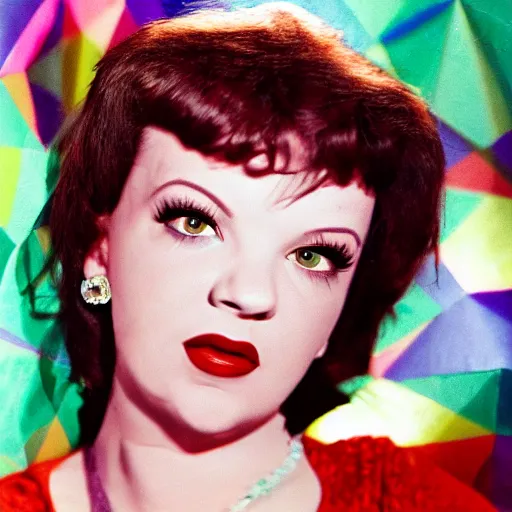 Prompt: photographic portrait of a hybrid of lisa minelli and judy garland aged 2 2, with a fringe, 8 k