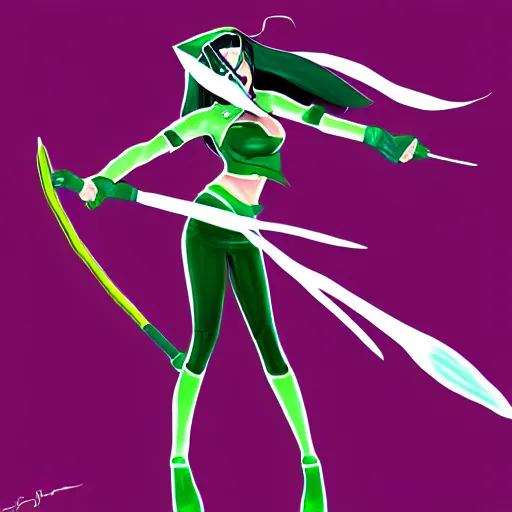 Prompt: Digital Drawing of Akali