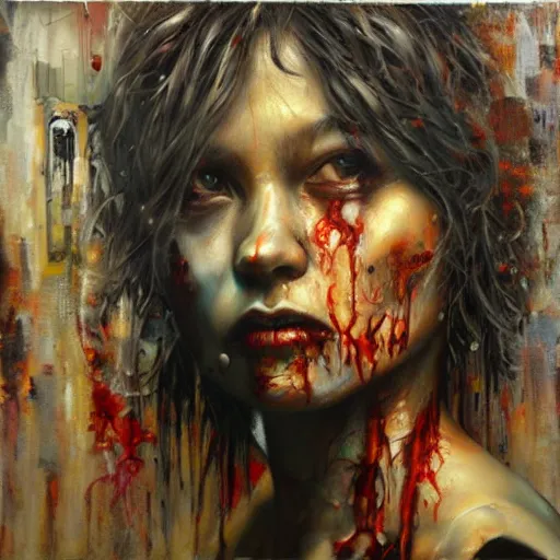 Image similar to zombie apocalypse by tim okamura, detailed