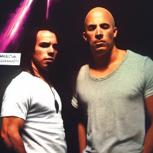 Prompt: dominic toretto next to michael morbius detailed studio photo nice lighting, the fast and the morbius