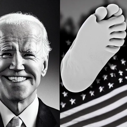 Prompt: photo of toe biden