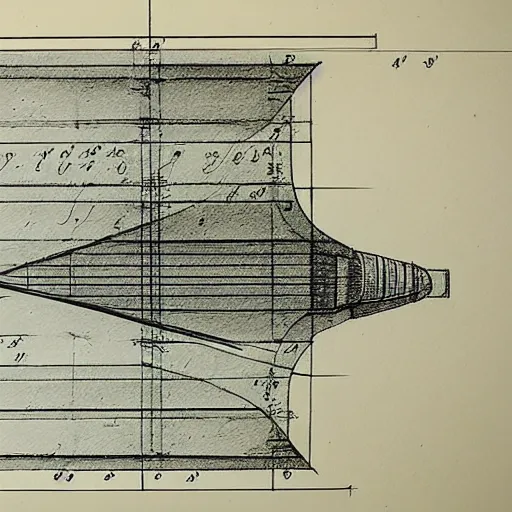 Image similar to antique technical drawing old ink on paper