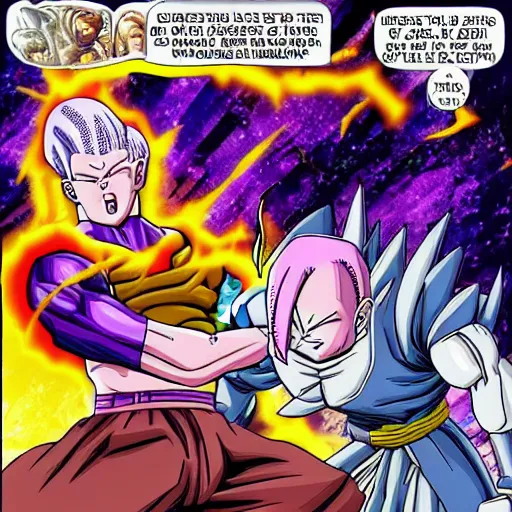 Image similar to trunks briefs battling frieza and king cold