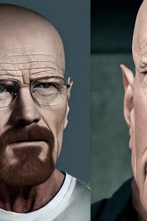 Image similar to walter white playing sephiroth in a new action movie, long shot