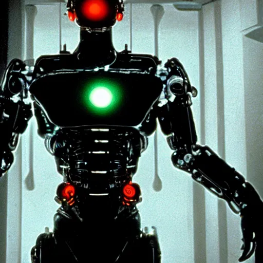 Prompt: movie still of a cyborg, cinematic composition, cinematic light, by wes craven