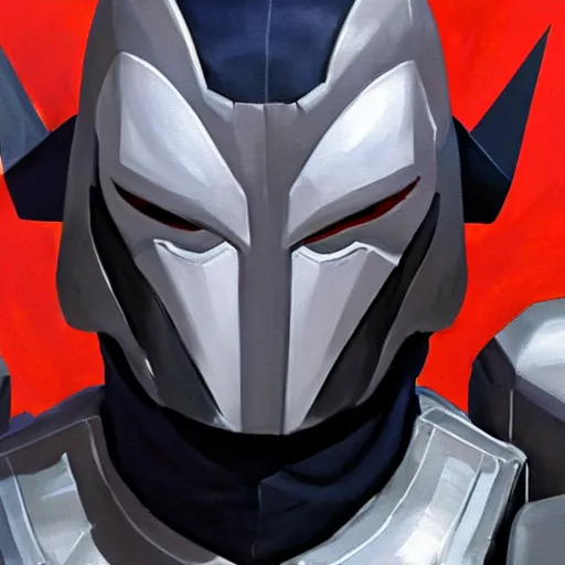 Image similar to greg manchess portrait painting of armored spiderman ultraman grey fox from metal gear cyborg japanese - american hybrid as overwatch character, medium shot, asymmetrical, profile picture, organic painting, sunny day, matte painting, bold shapes, hard edges, street art, trending on artstation, by huang guangjian and ail elvgren and sachin teng