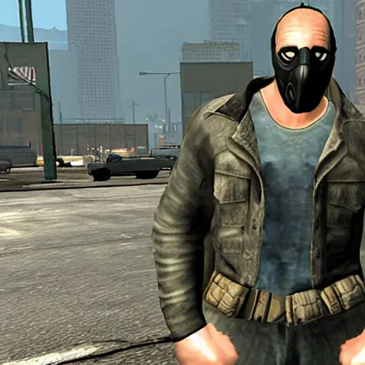 Image similar to bane from the dark knight rises in gta iv