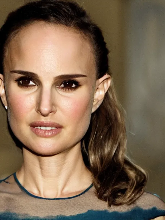 Image similar to hyperdetailed close shot of natalie portman, winds of winter, with ripped crop t - shirt, fine - face, pretty face
