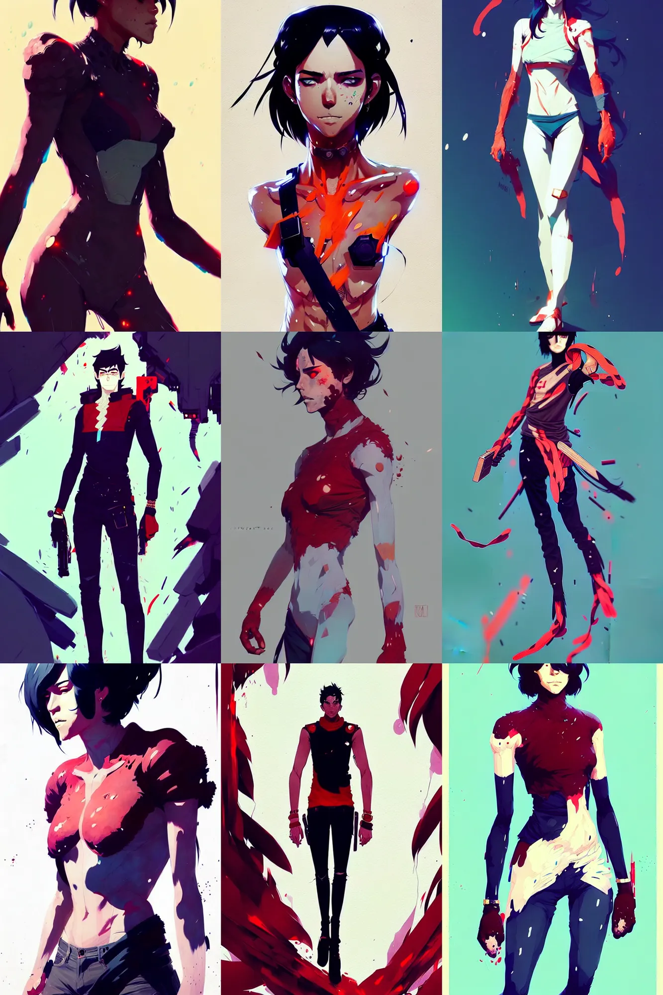 Image similar to an ultra detailed full body portrait of jett from valorant, by conrad roset, greg rutkowski and makoto shinkai trending on artstation