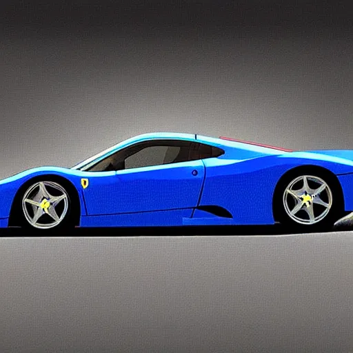 Image similar to “Ferrari Enzo, full SIDE PROFILE, dark tinted windows. 8-BIT pixel art, clean edges, NO ARTIFACTS, no background. must be low bit count pixel art. the entire car MUST be visible from front to end.”