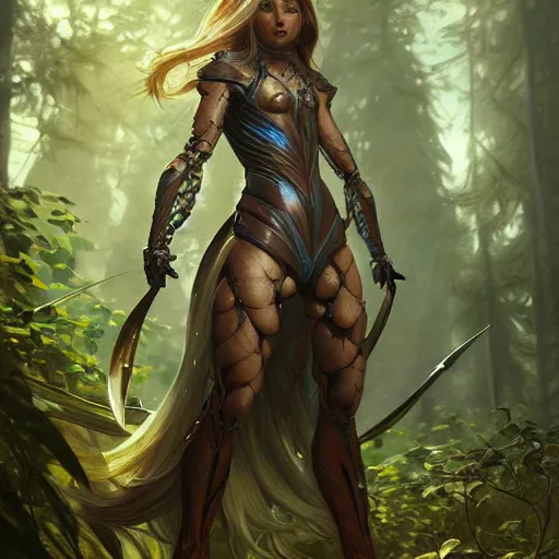 Prompt: photo of a humanoid shark hybrid were a heroic dress an armour in the forest, long hair, highly detailed, digital painting, artstation, smooth, sharp focus, illustration, art by artgerm and greg rutkowski and alphonse mucha