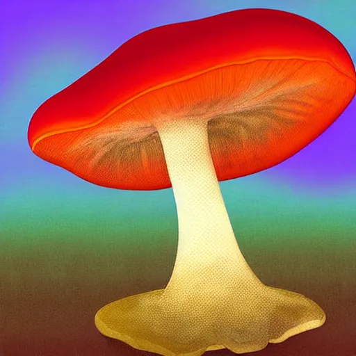 Image similar to phone over giant mushroom digital art by nico tanigawa