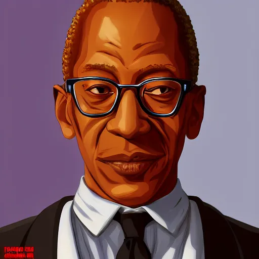 Image similar to portrait of gus fring as the master of the flame element, anime fantasy illustration by tomoyuki yamasaki, kyoto studio, madhouse, ufotable, trending on artstation