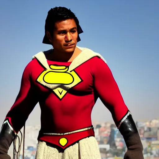 Image similar to Peruvian superhero