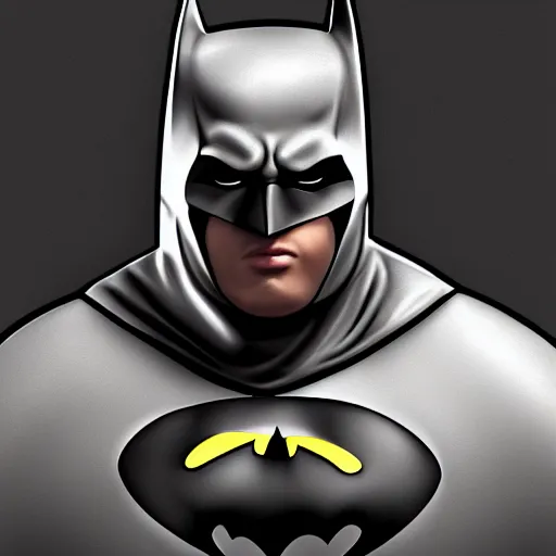 Image similar to really fat Batman, art station, beautiful, photorealistic