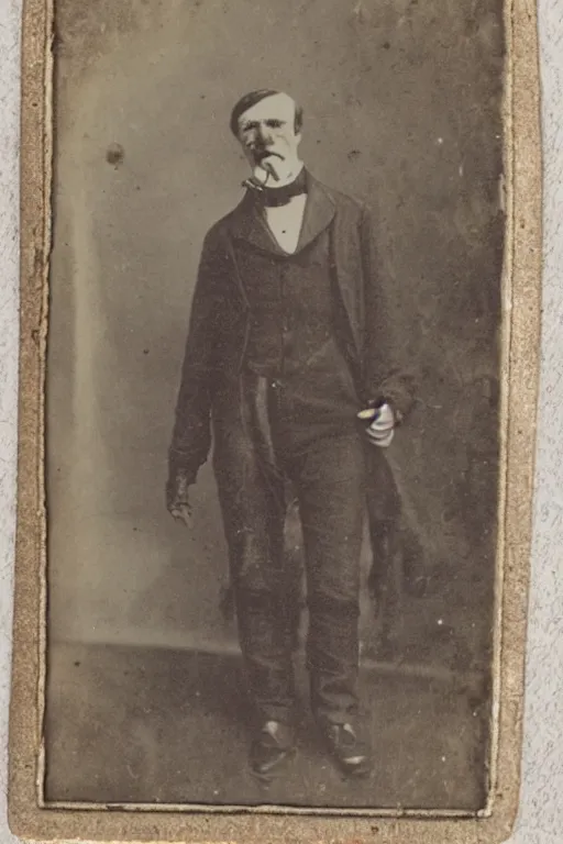 Image similar to cabinet card of creepy mutant victorian gentleman, scary, nightmare