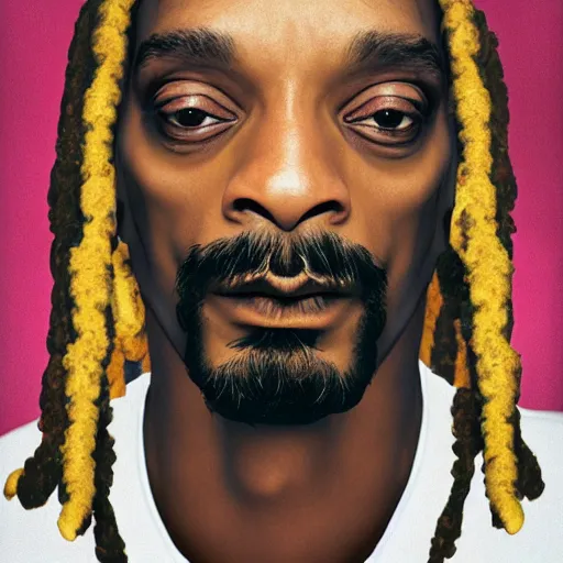 Image similar to snoop dogg with eyes of weed buds soft portrait photography by jonathan zawada