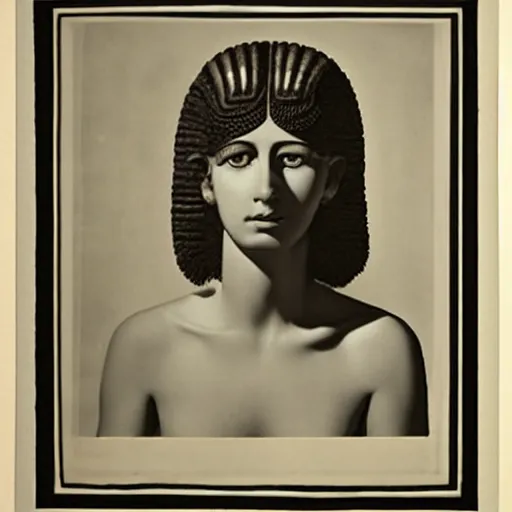 Prompt: portrait of cleopatra, by karl blossfeldt