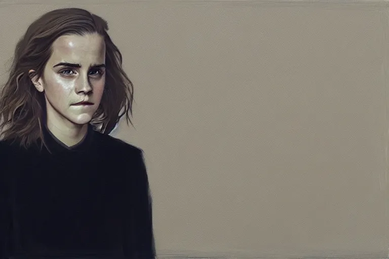 Image similar to portrait of emma watson artwork by tim eitel