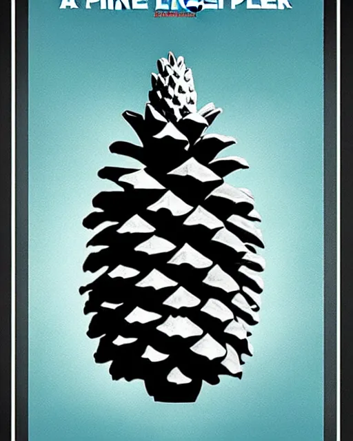 Prompt: a poster of stanley kubrick film full metal pine cone